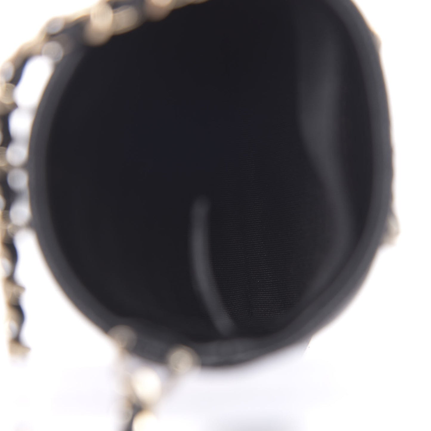 Caviar Quilted French New Wave Phone Holder With Chain Black
