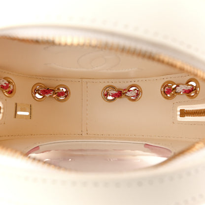 Chanel Lambskin Coco Lifesaver Round Bag Pink White 5 of 13