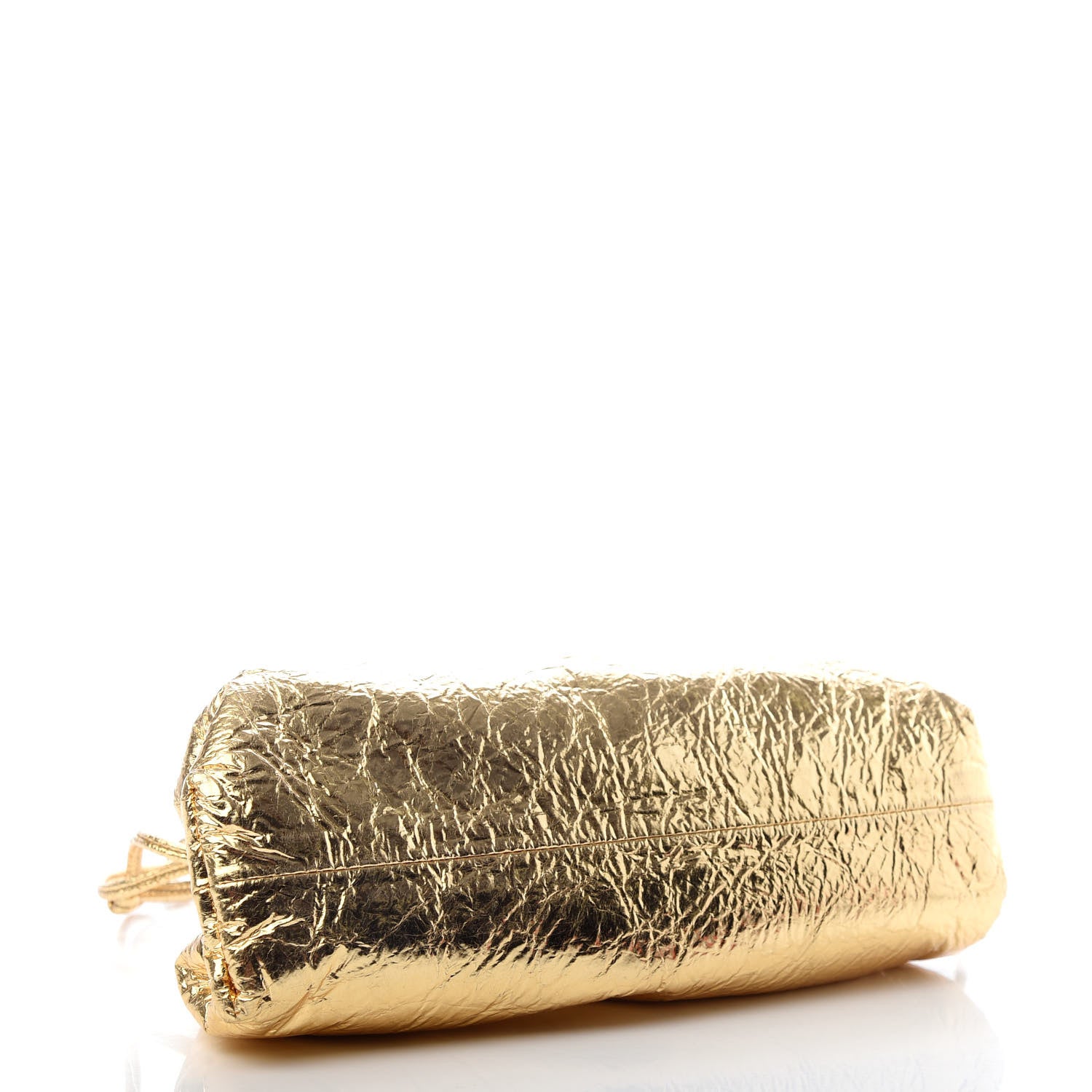 Bottega Veneta Metallic Crinkled Lambskin The Mini Pouch Oro 4 of 9