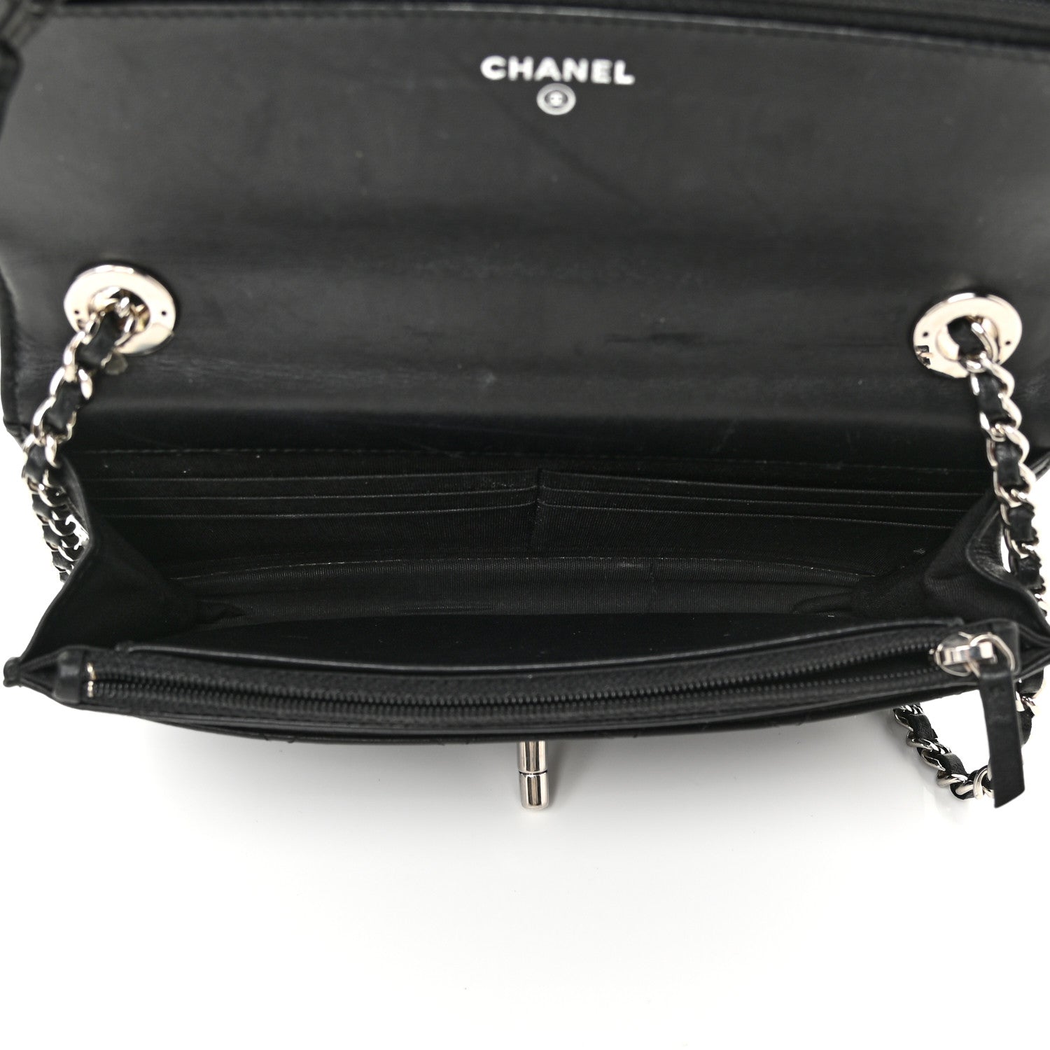 Chanel Lambskin Quilted Trendy CC Wallet On Chain WOC Black 4 of 22
