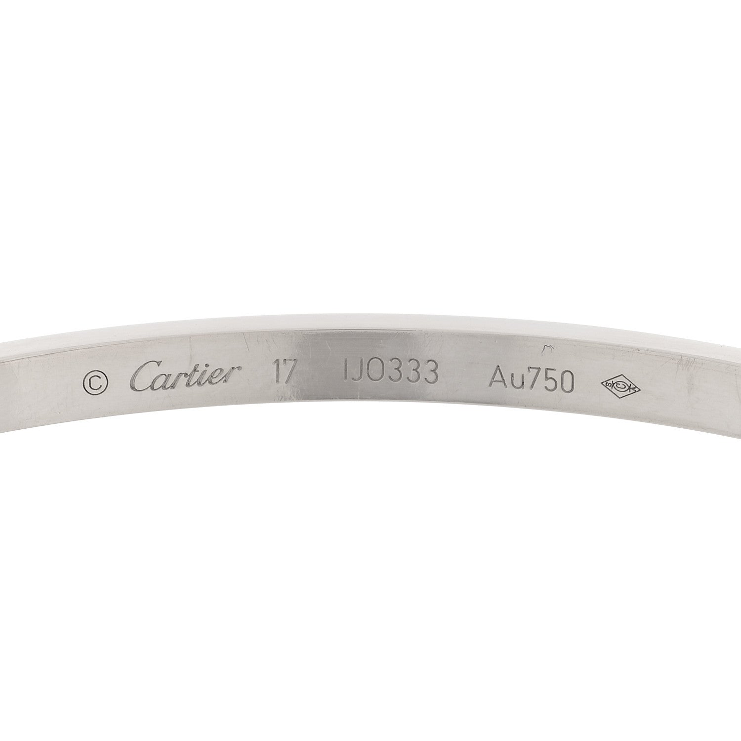 Cartier 18K White Gold Small LOVE Bracelet 17 3 of 3