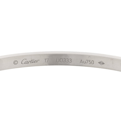 Cartier 18K White Gold Small LOVE Bracelet 17 3 of 3