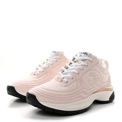Chanel Fabric CC Womens Sneakers 37 Light Pink 3 of 9