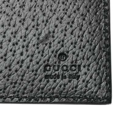 Gucci Calfskin Boar Effect GG Marmont Bi-Fold Wallet Black 6 of 8