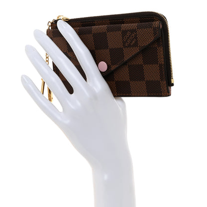 Louis Vuitton Damier Ebene Recto Verso Card Holder Rose Ballerine 2 of 8