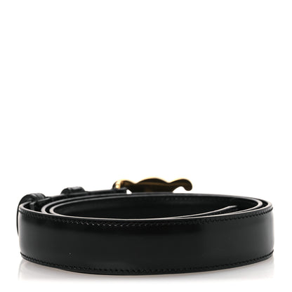 Celine Box Calfskin Medium 25mm Triomphe Belt 80 32 Black 2 of 7