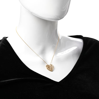 Tiffany 18K Yellow Gold Paloma Picasso Villa Paloma Heart Palm Pendant Necklace 2 of 7
