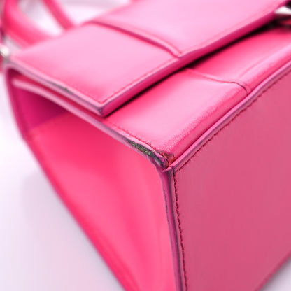 Balenciaga Shiny Box Calfskin Small Hourglass Top Handle Bag Acid Fuchsia 8 of 15