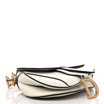Christian Dior Grained Calfskin Saddle Bag White 4 of 14
