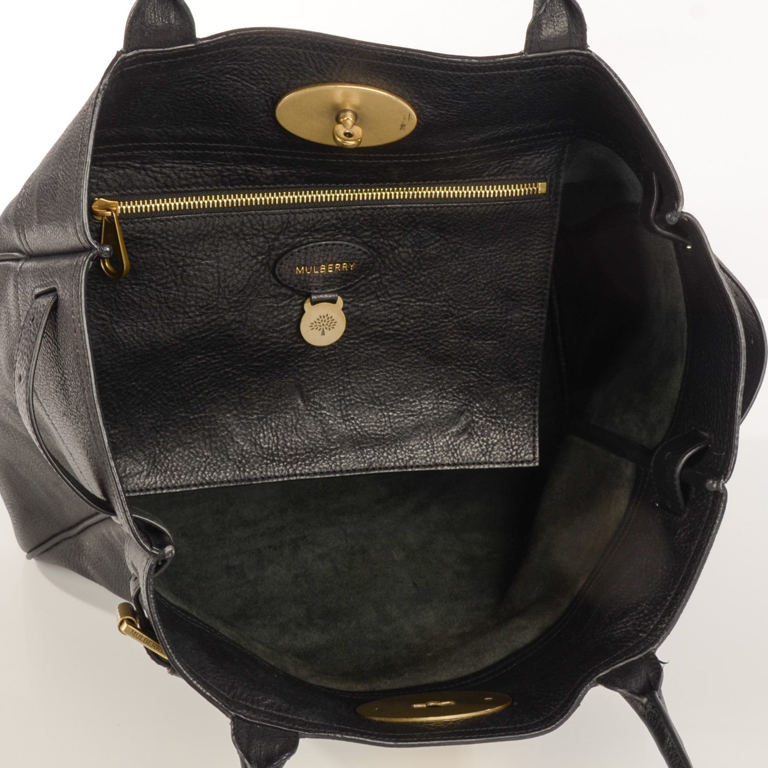 Mulberry Natural Leather Bayswater Tote Black 8 of 12
