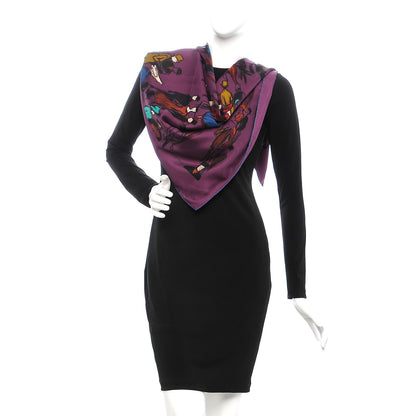 Hermes Silk Paddock Scarf 90 Prun Turquoise Brun 2 of 6