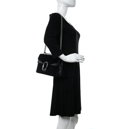 Gucci Velvet GG Monogram Small Dionysus Shoulder Bag Black 2 of 10