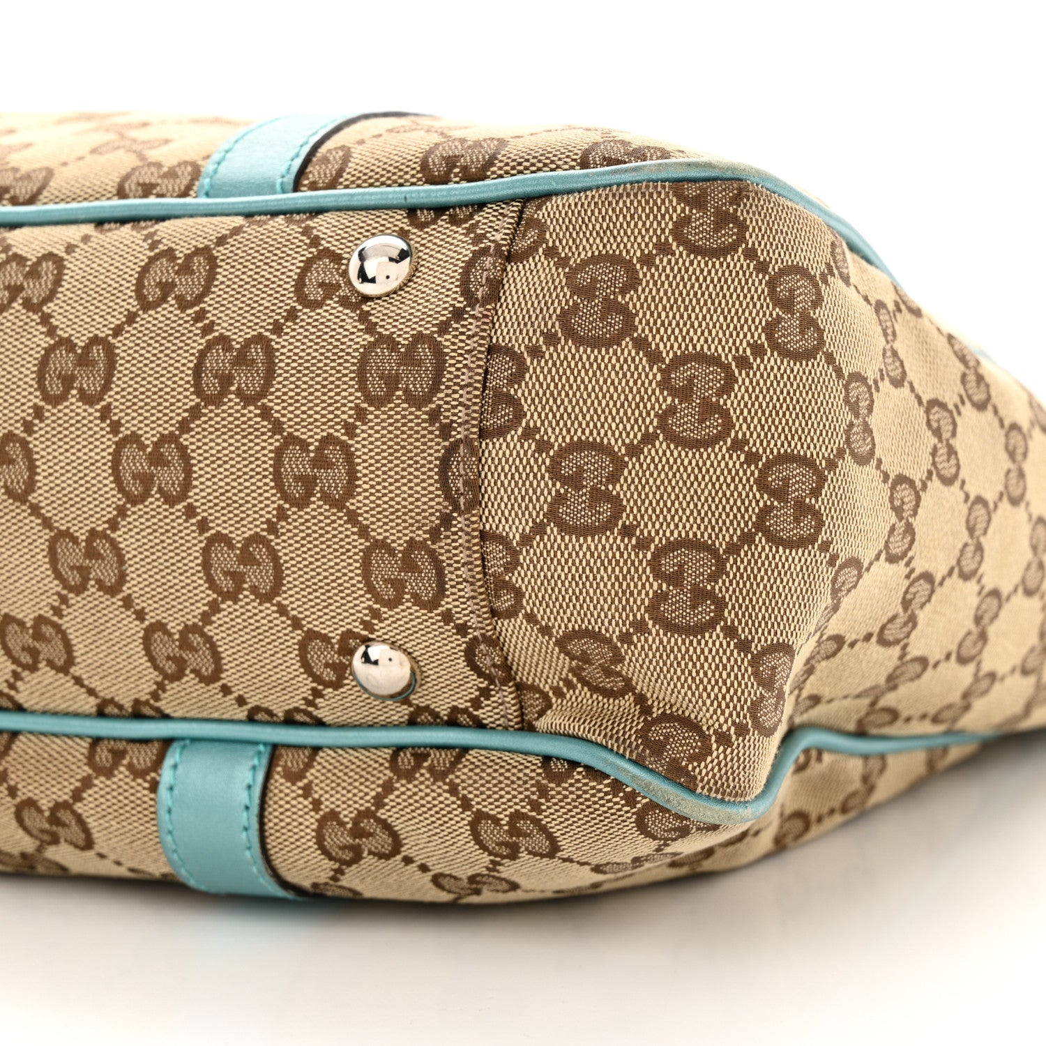 Gucci Monogram Medium Twins Shoulder Bag Turquoise 10 of 15