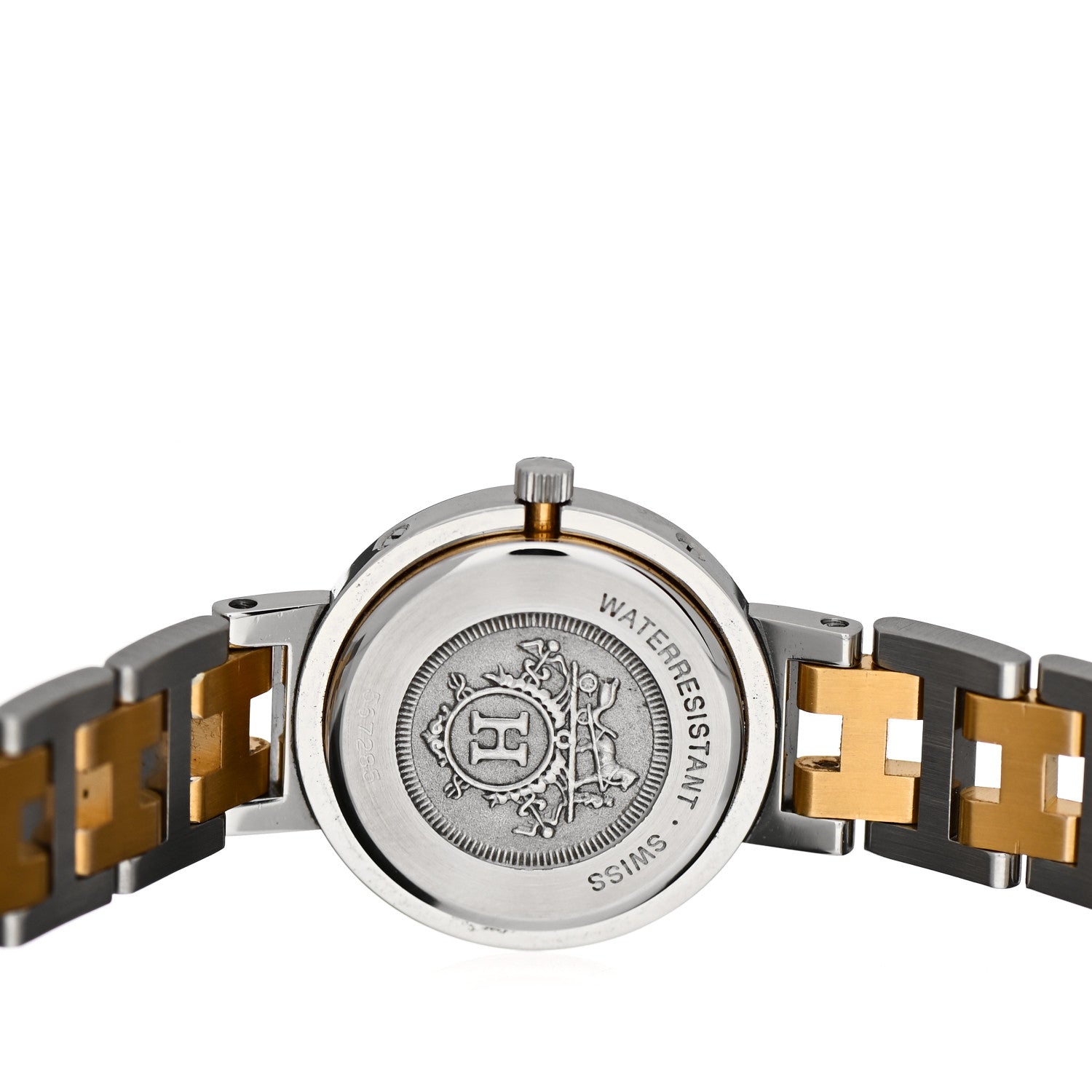 Hermes Stainless Steel 24mm Clipper Quartz Watch Gold 4 of 5