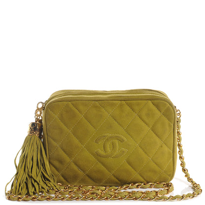 Chanel Suede Tassel Camera Case Chartreuse 1 of 8