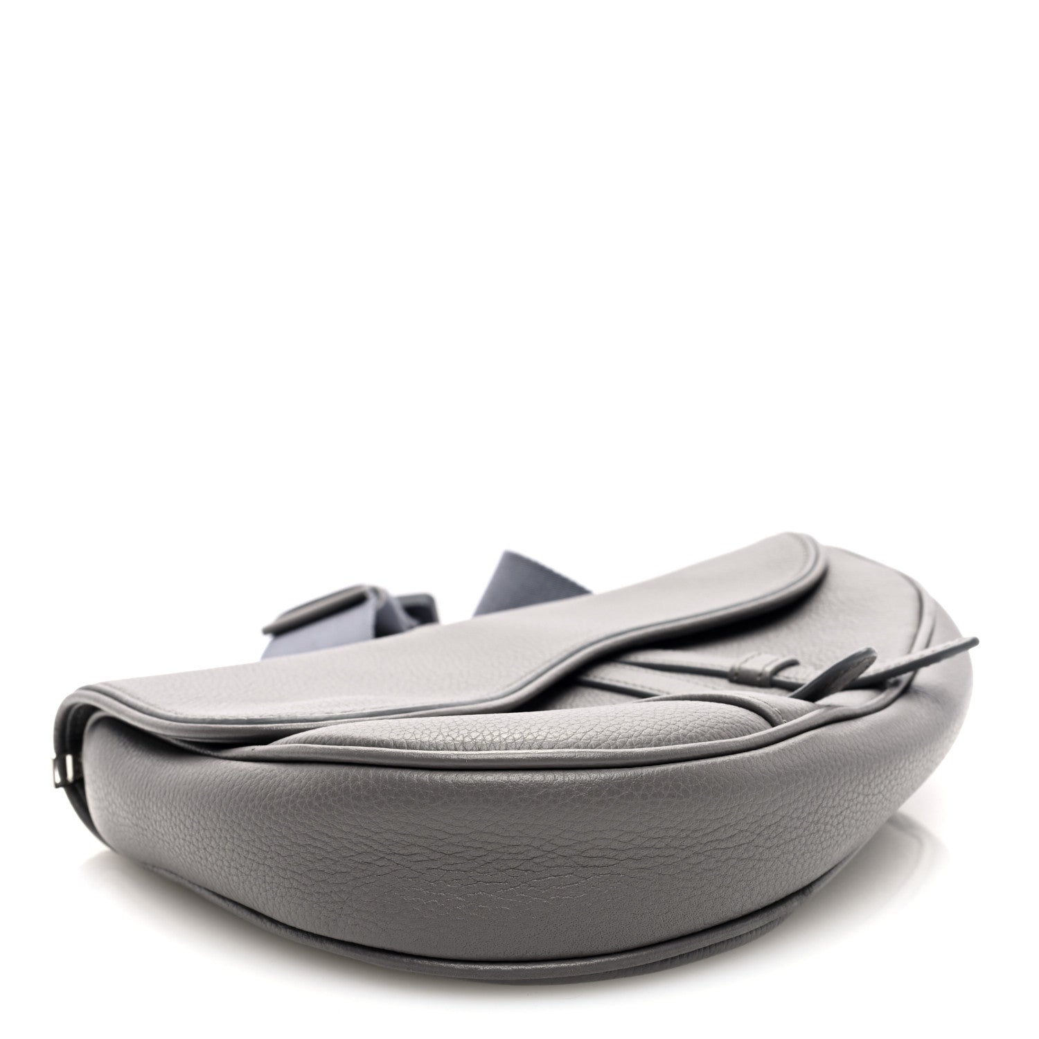 Christian Dior Grained Calfskin Mens Saddle Bag Grey 4 of 9