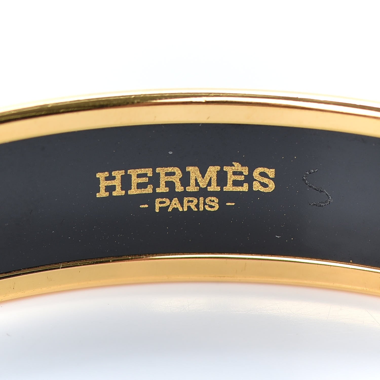 Hermes Enamel Printed Caleche Medium Bracelet 70 Malachite 4 of 5