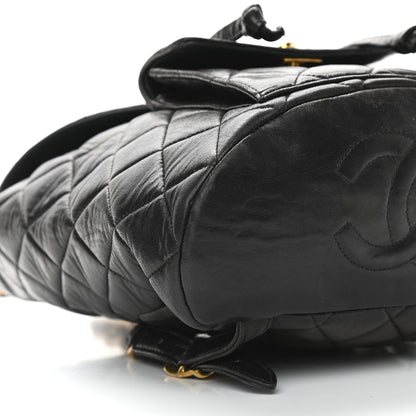 Chanel Lambskin Quilted Backpack Black 9 of 10