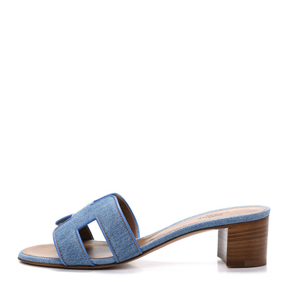 Hermes Denim Oasis Sandals 36 Bleu Clair 1 of 8