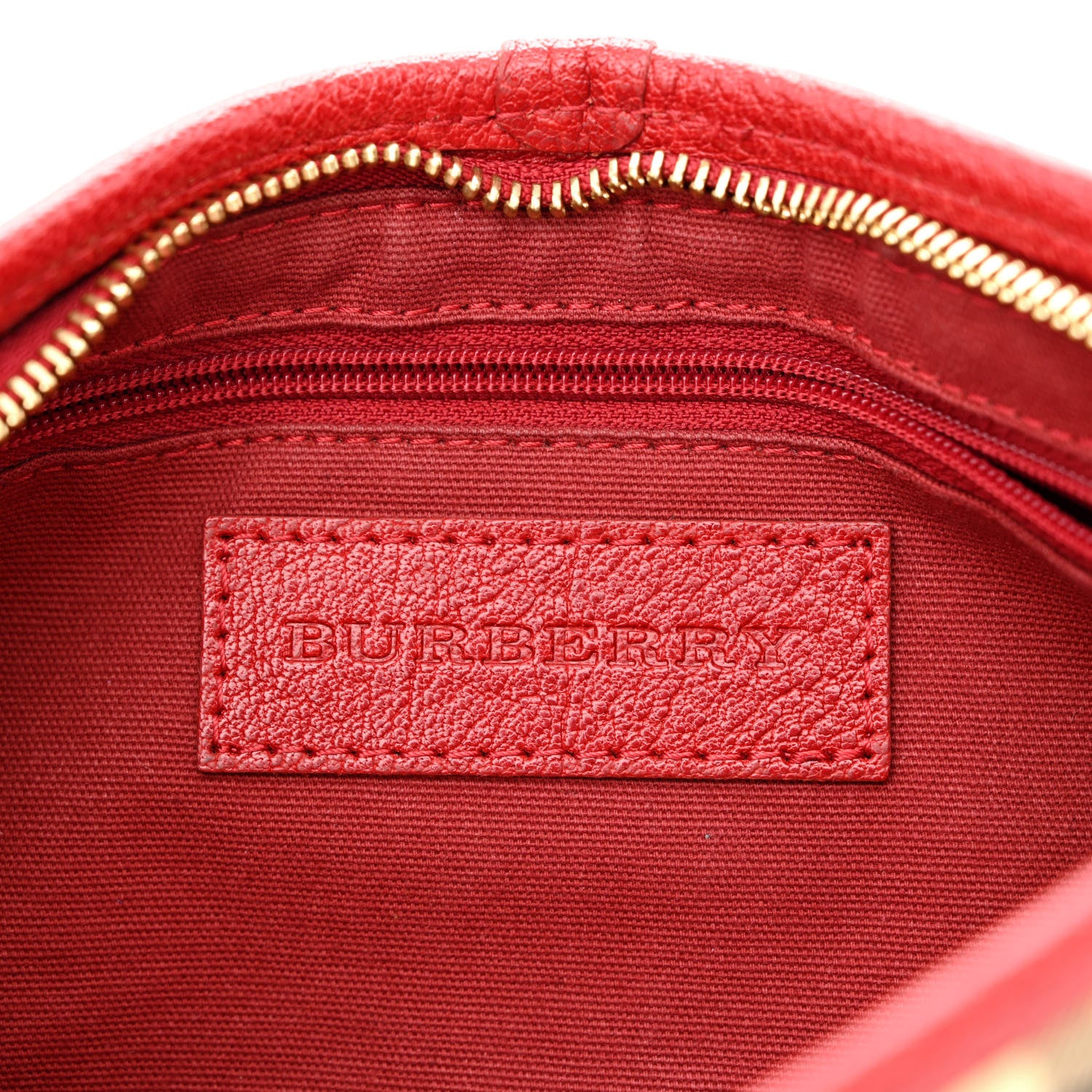 Burberry Haymarket Check Small Crossbody Clutch Bag Military Red 6 of 16