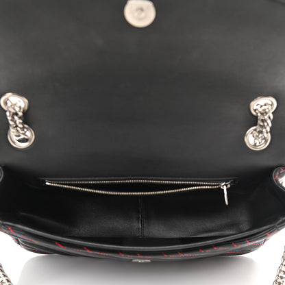 Balenciaga Calfskin Charms Logo Matelasse M BB Round Shoulder Bag Black Blue 4 of 9