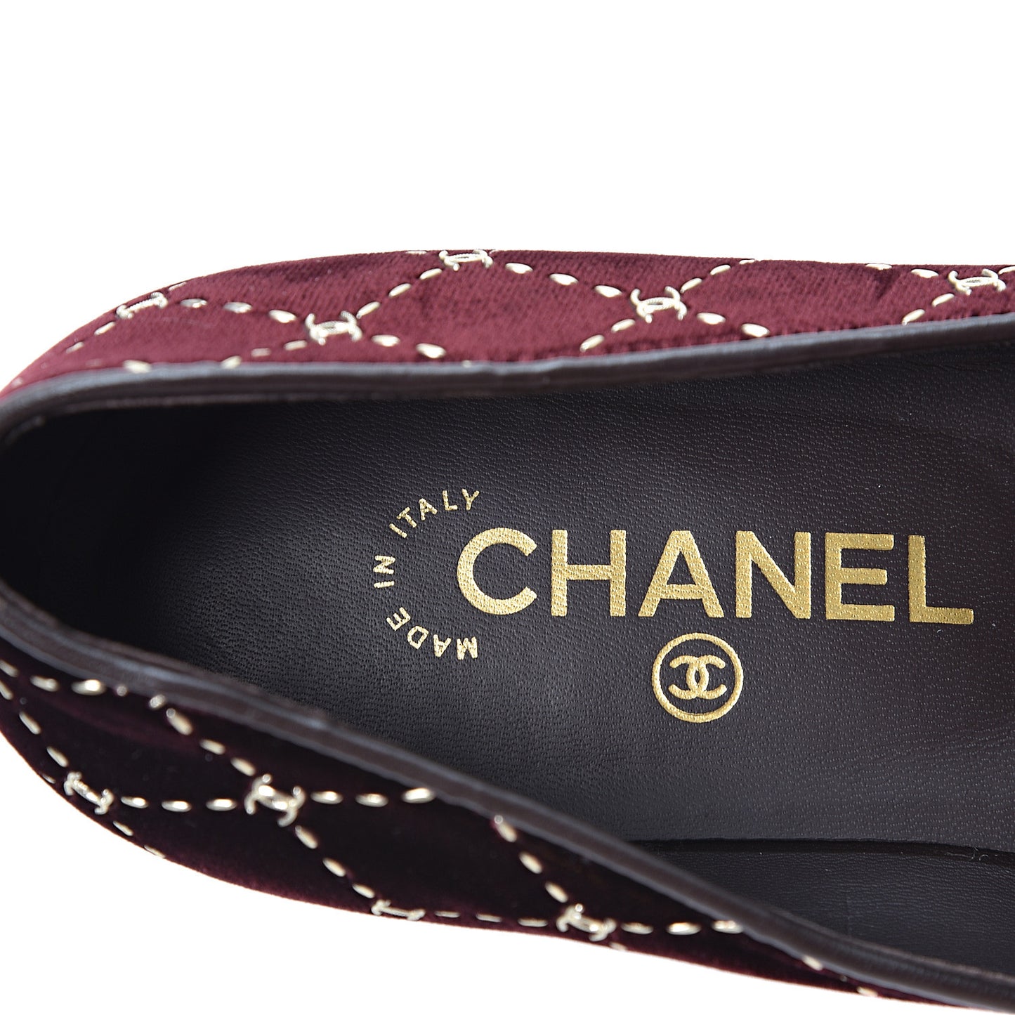 Velvet Mocassin Loafers 38 Burgundy
