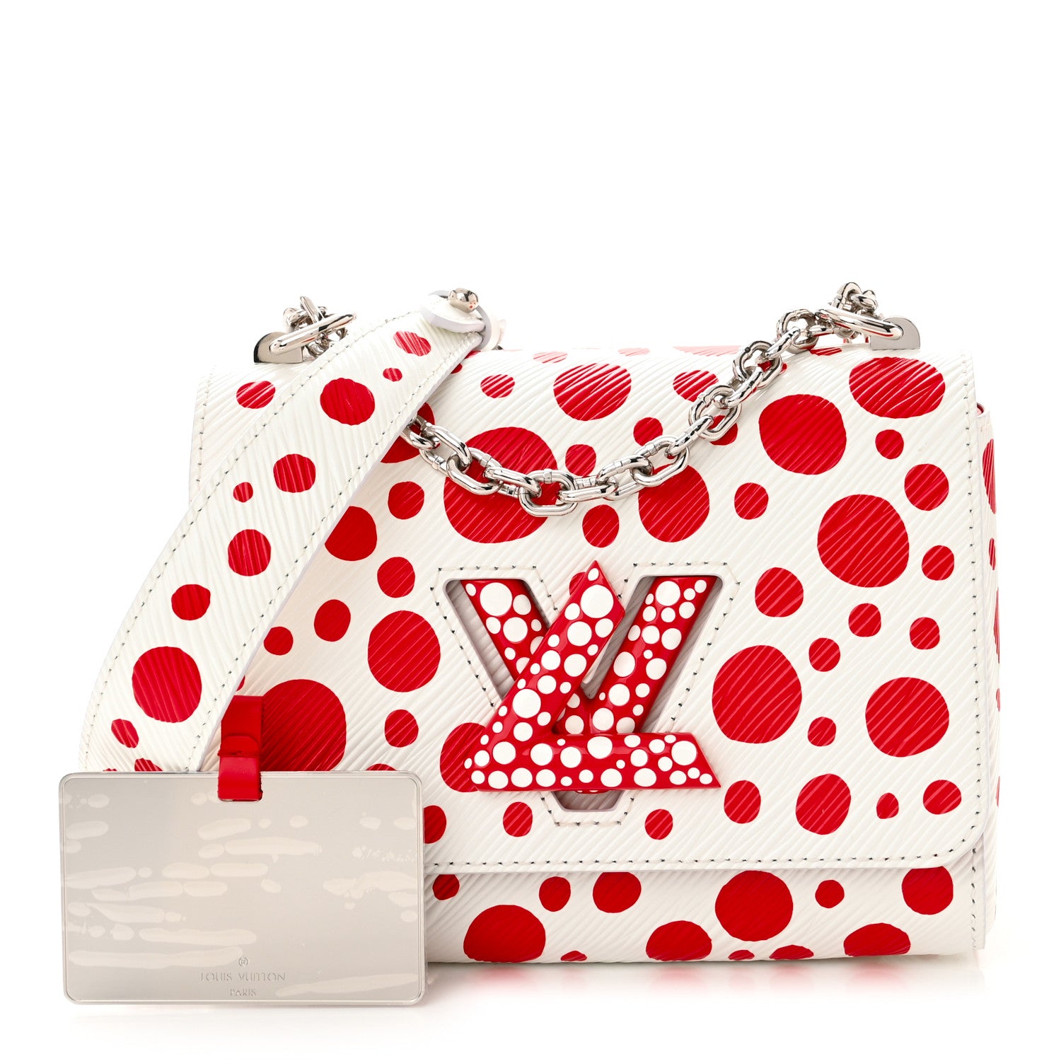 Louis Vuitton LV X YK Epi Infinity Dots Twist Shoulder Bag PM White Red 1 of 12