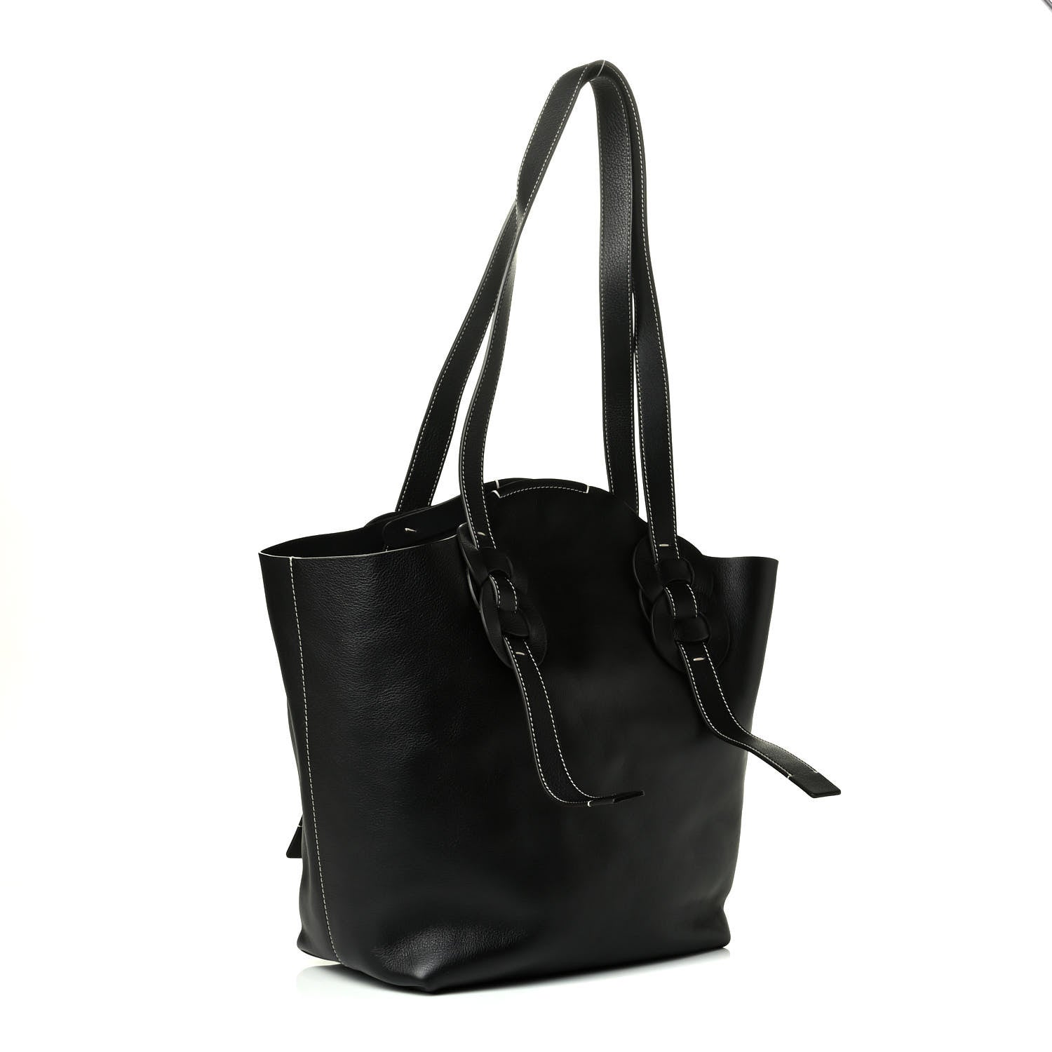 Chloe Small Grain Smooth Calfskin Medium Darryl Tote Black 2 of 7