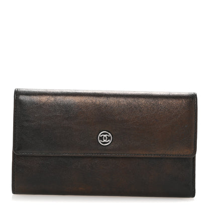 Chanel Calfskin CC Flap Wallet Gris Fonce 1 of 10
