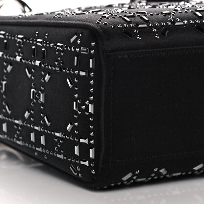 Christian Dior Satin Crystal Cannage Mini Lady Dior Black 8 of 10