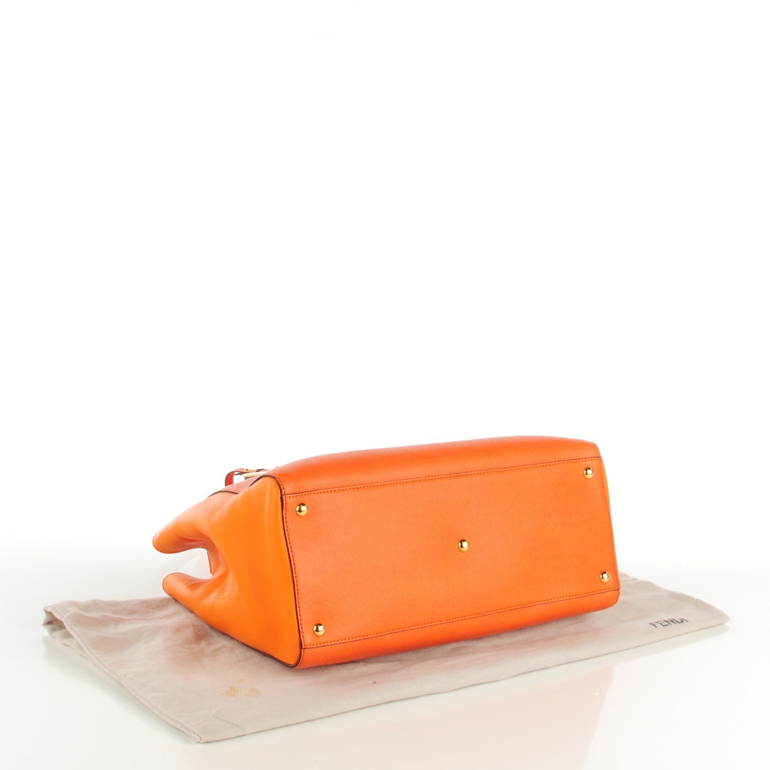 Fendi Vitello Elite Regular 2Jours Tote Arancio 5 of 8