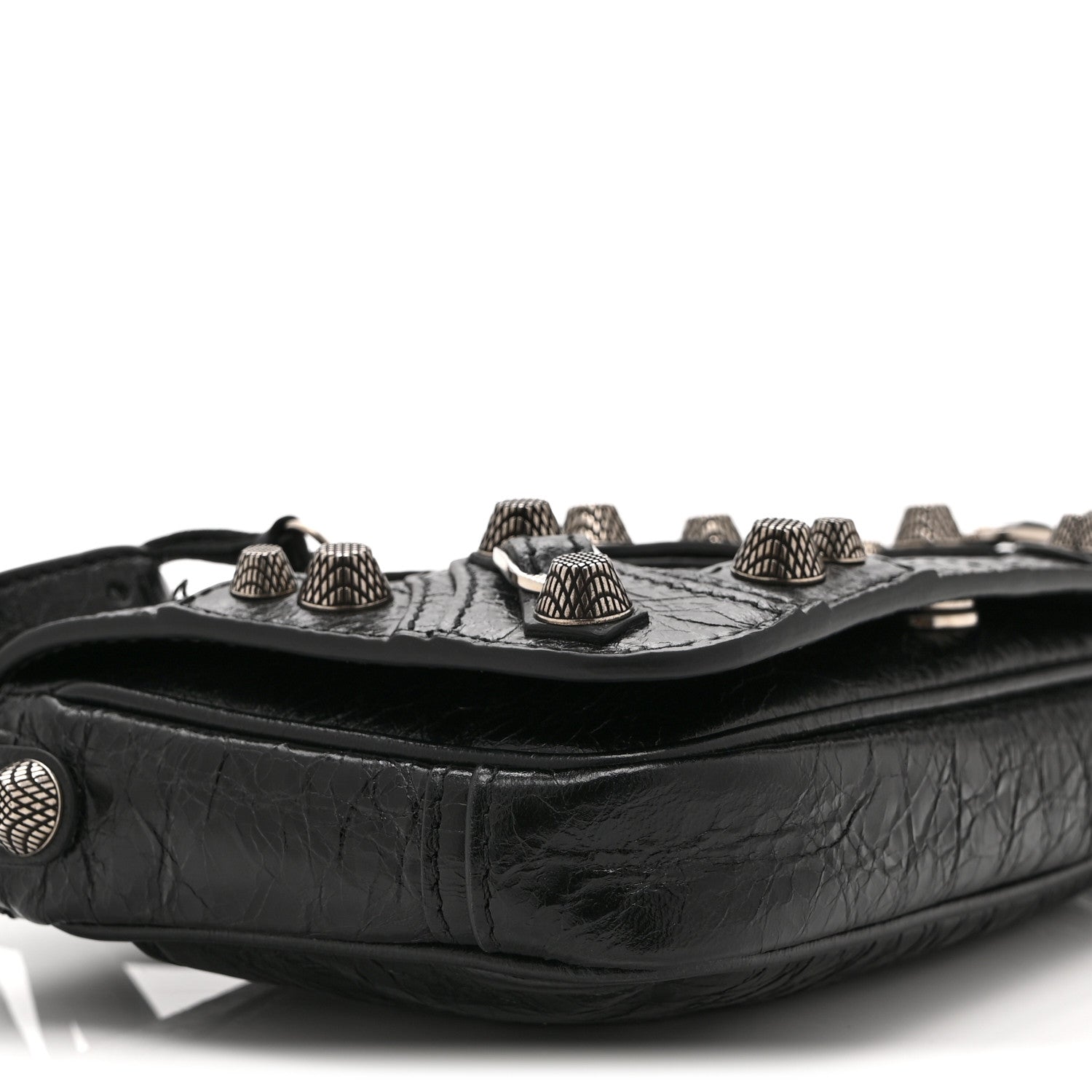 Balenciaga Agneau Arena Silver XS Le Cagole Flap Bag Black 9 of 11