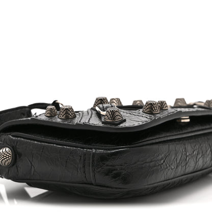 Balenciaga Agneau Arena Silver XS Le Cagole Flap Bag Black 9 of 11