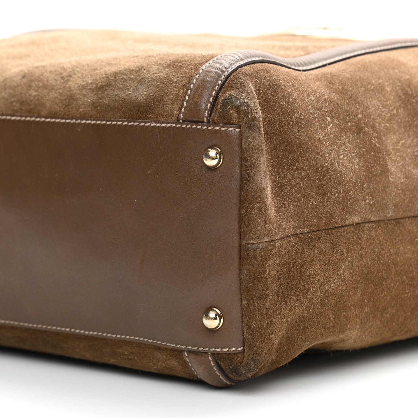 Suede Large Britt Shoulder Bag Brown