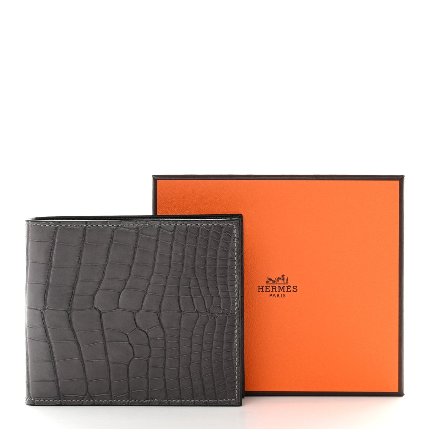 Matte Alligator MC2 Copernic Compact Wallet Graphite