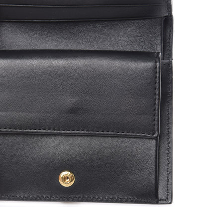 Fendi Vitello Liberty Century Lucido By The Way Compact Bi-Fold Wallet Black 8 of 9