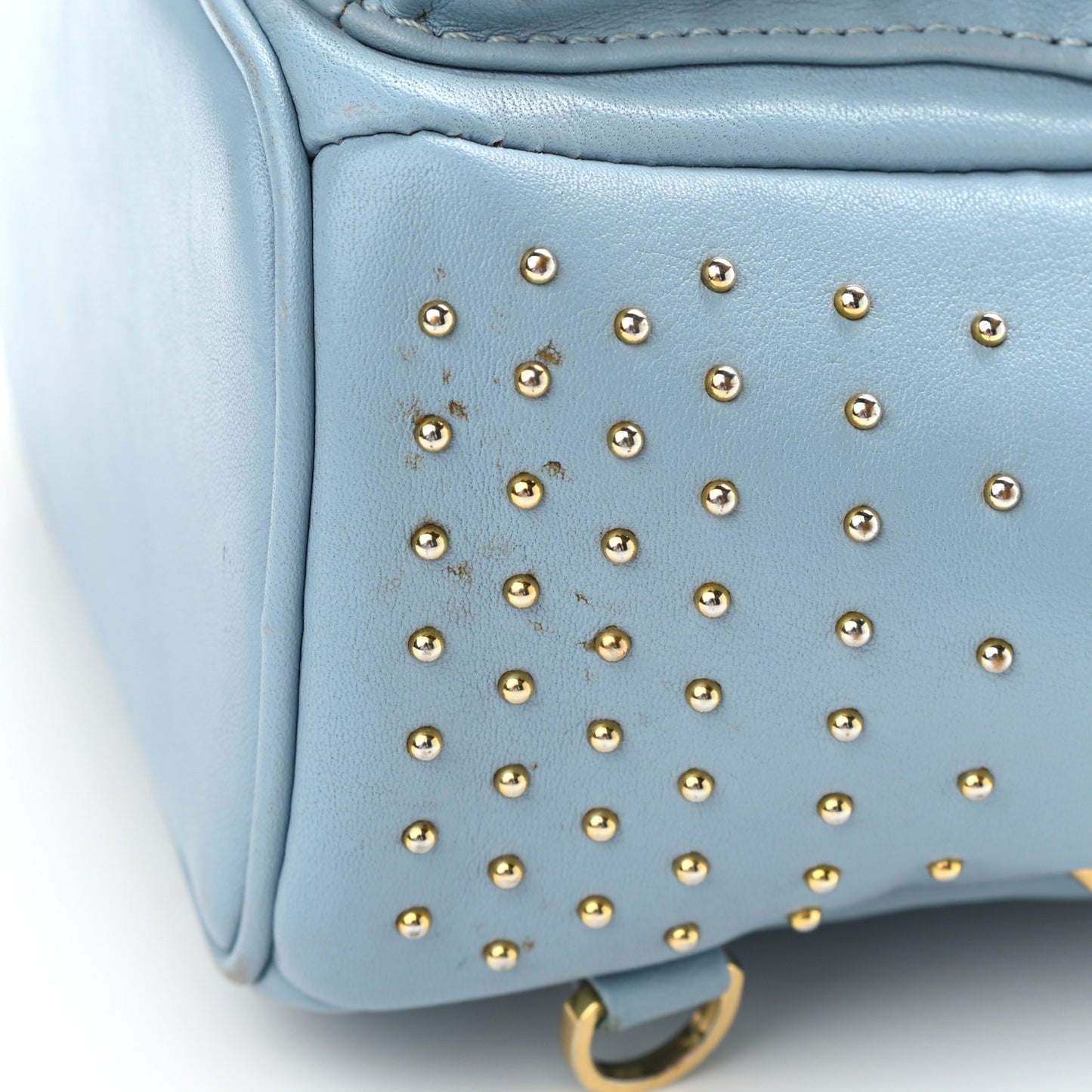 Calfskin Stud X-Mini Stark Bebe Boo Backpack Sky Blue