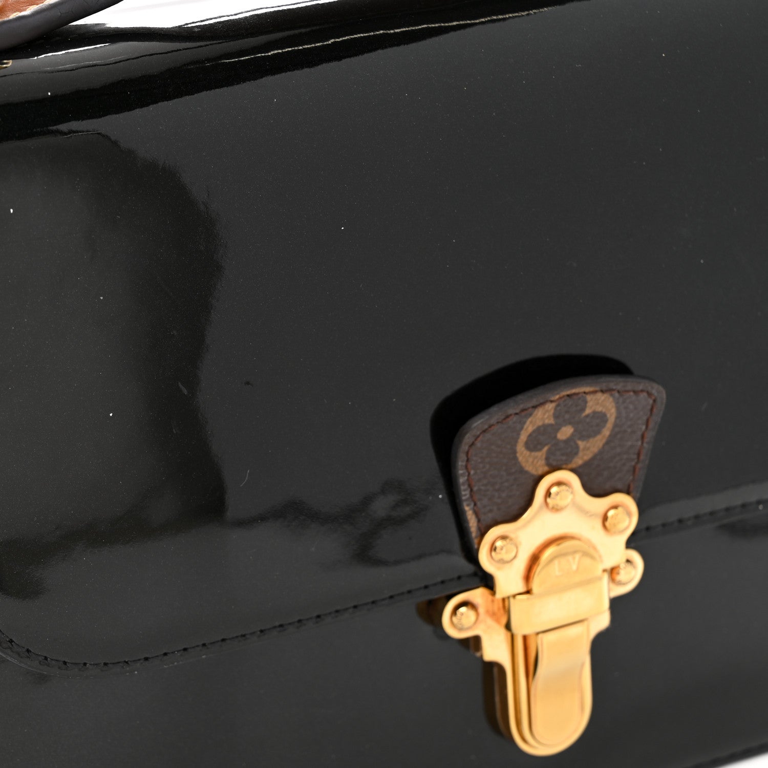 Louis Vuitton Patent Calfskin Monogram Cherrywood BB Black 11 of 11