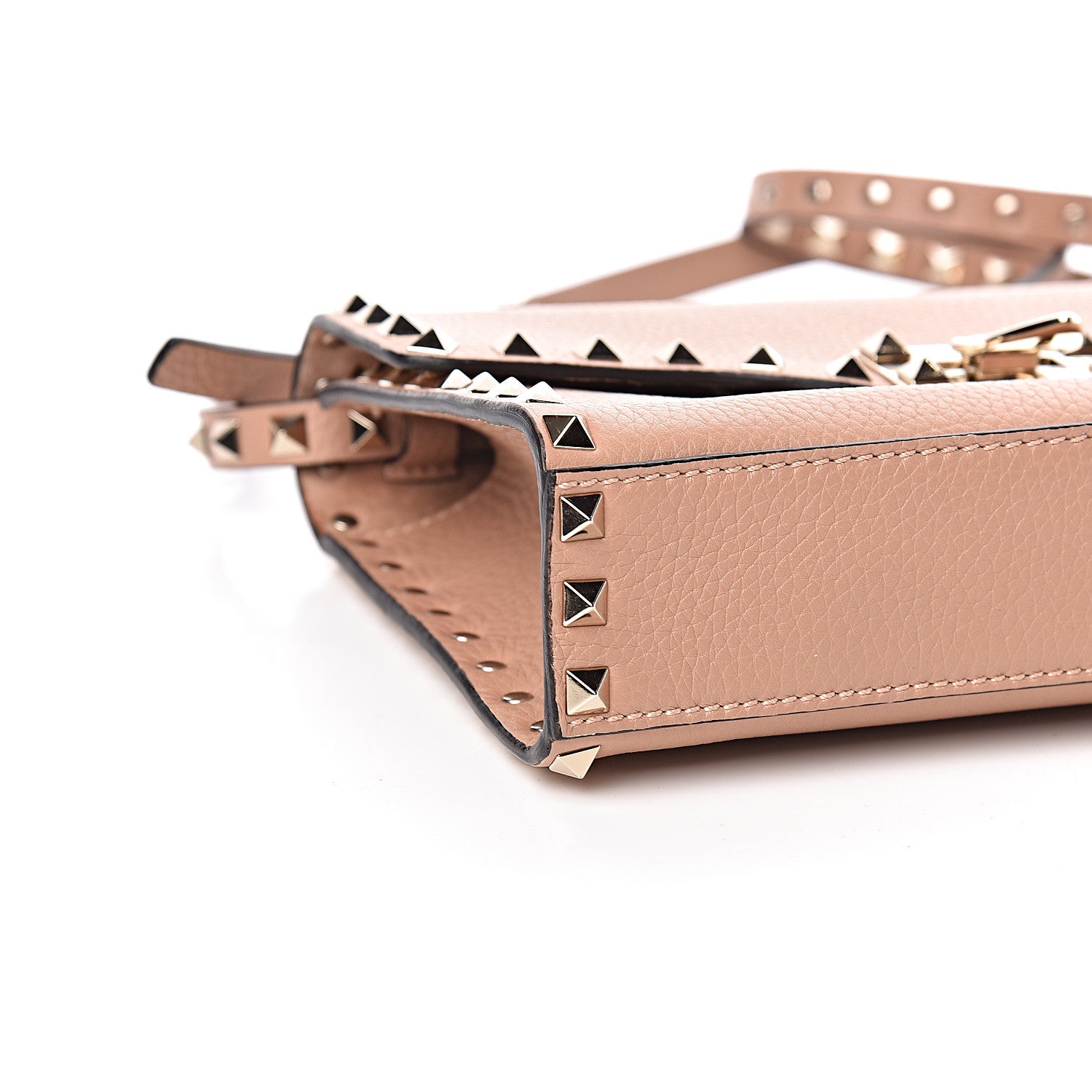 Valentino Garavani Pebbled Calfskin Medium Rockstud Flip Lock Crossbody Bag Skin Sorbet 5 of 9