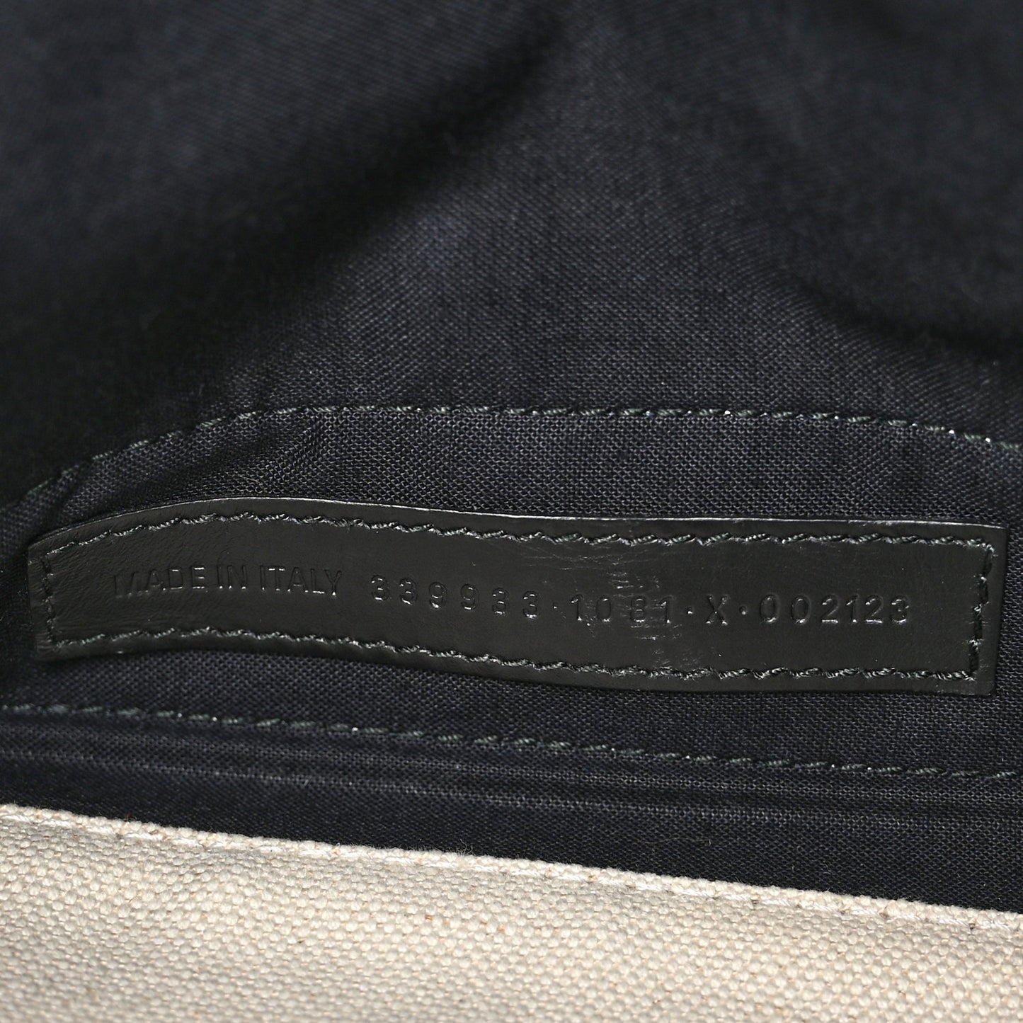 Cotton Canvas Satin Calfskin S Navy Cabas Natural Black