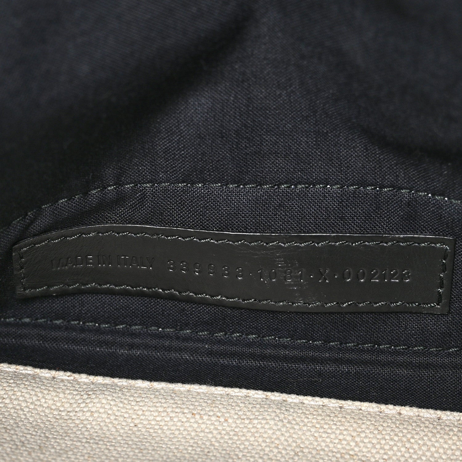 Balenciaga Cotton Canvas Satin Calfskin S Navy Cabas Natural Black 8 of 12