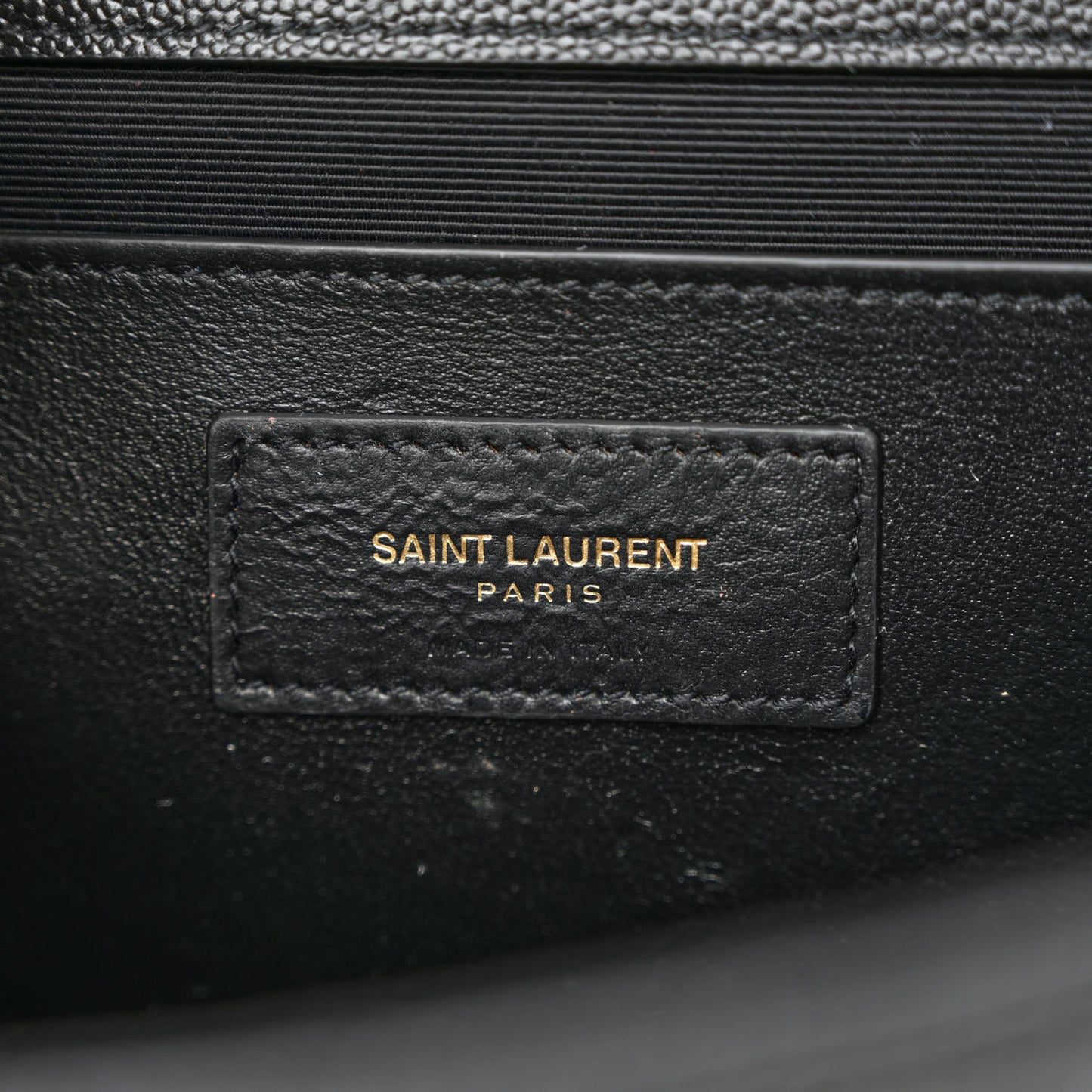 Grain De Poudre Textured Mixed Matelasse Triquilt Medium Monogram Satchel Black