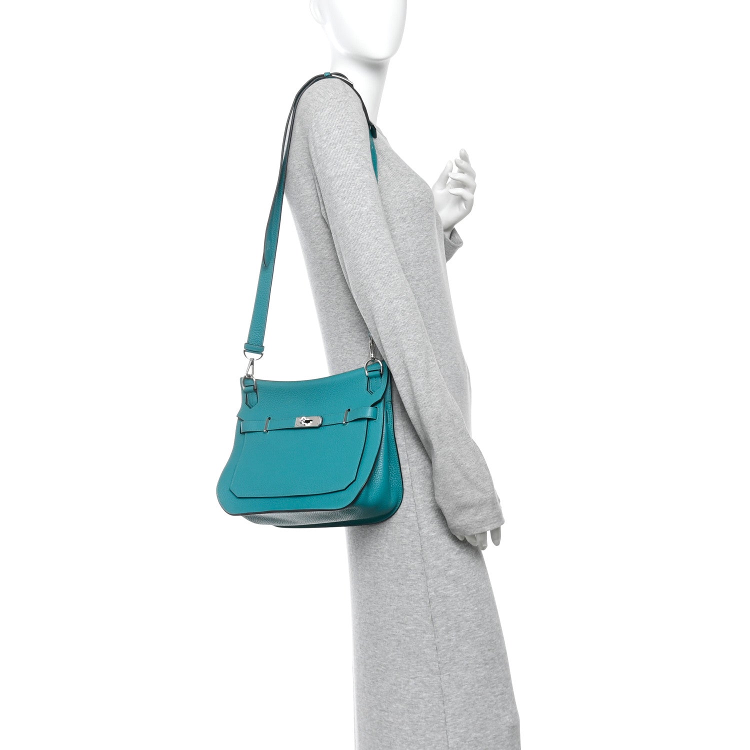 Hermes Taurillon Clemence Jypsiere 28 Bleu Paon 2 of 9