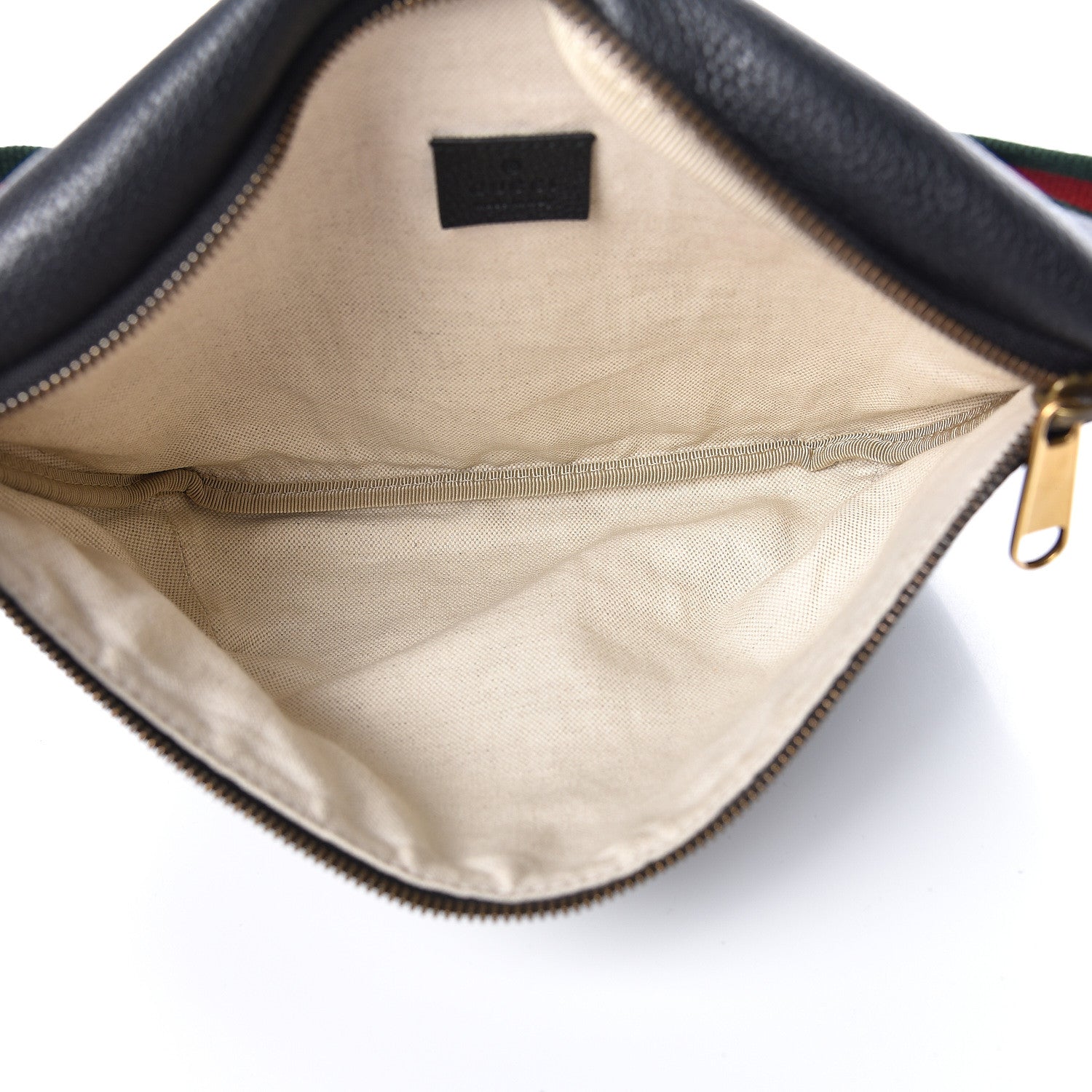 Gucci Grained Calfskin Logo Belt Bag Black 5 of 10