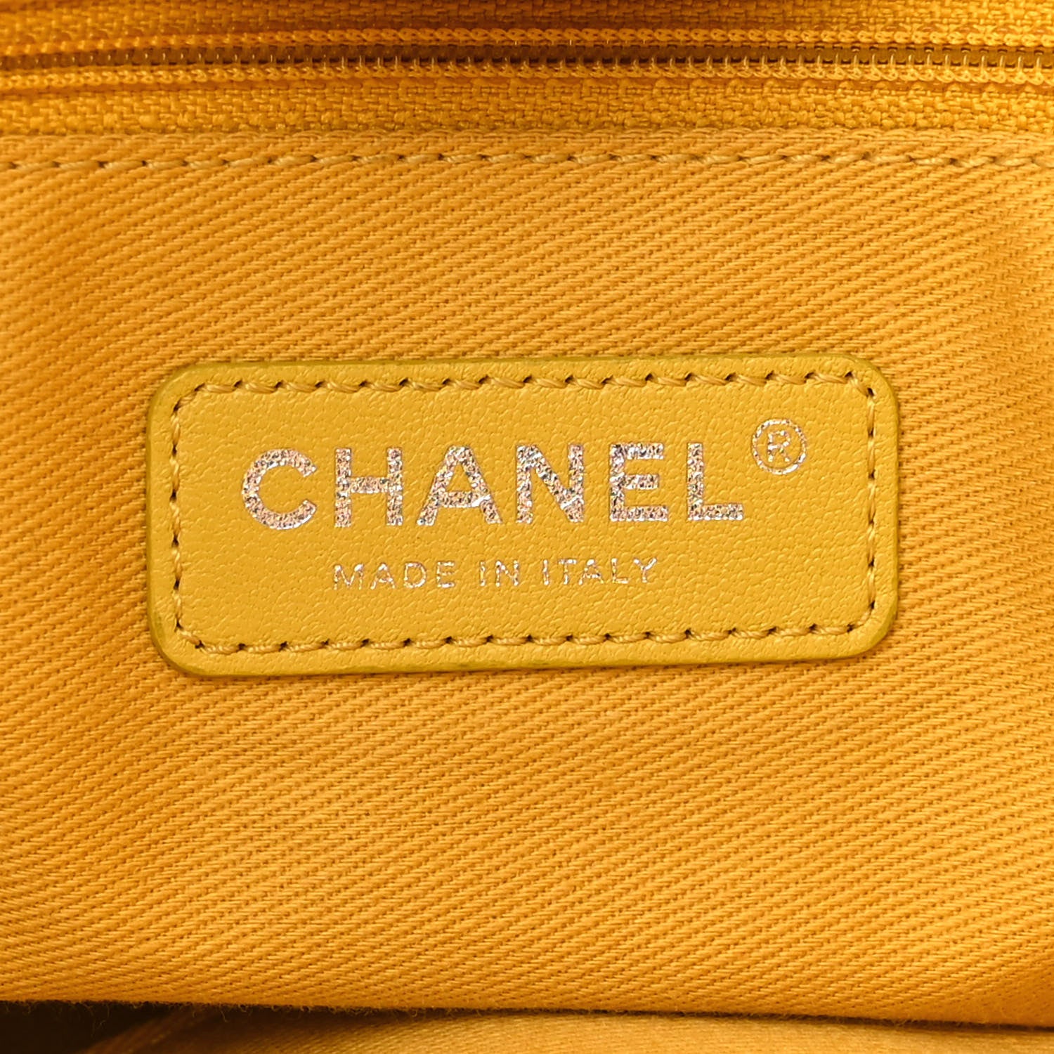 Chanel Woven Straw Raffia Large Deauville Tote Yellow 6 of 12