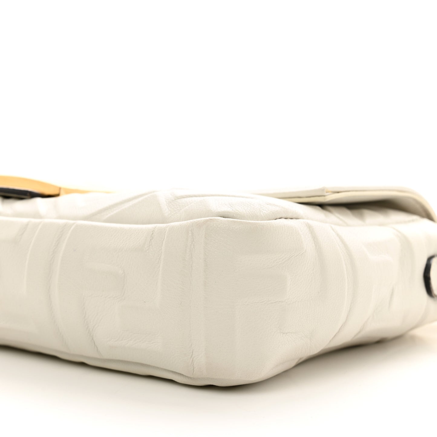 Nappa FF 1974 Embossed Baguette White