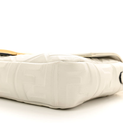 Fendi Nappa FF 1974 Embossed Baguette White 9 of 13