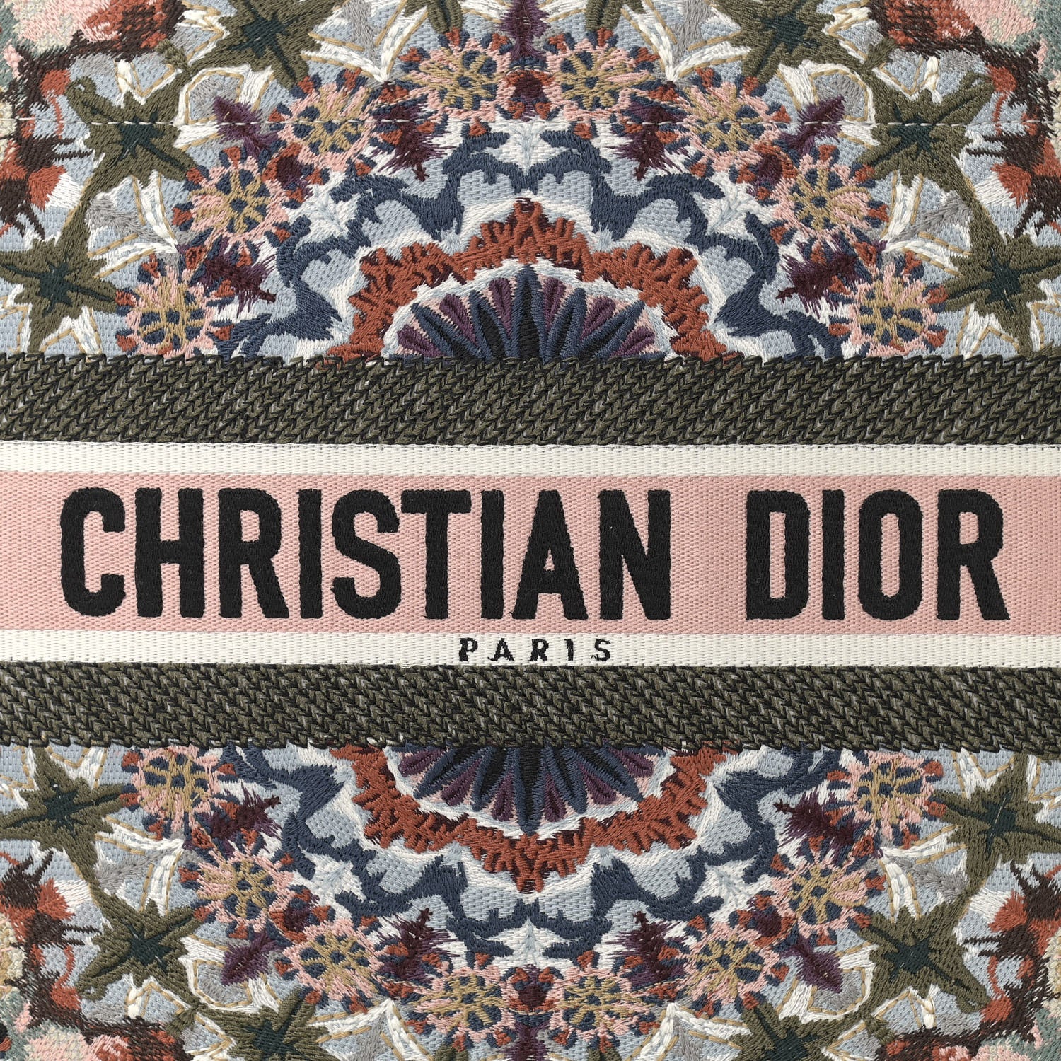Christian Dior Canvas KaleiDioroscopic Embroidered Medium Book Tote Multicolor 8 of 10