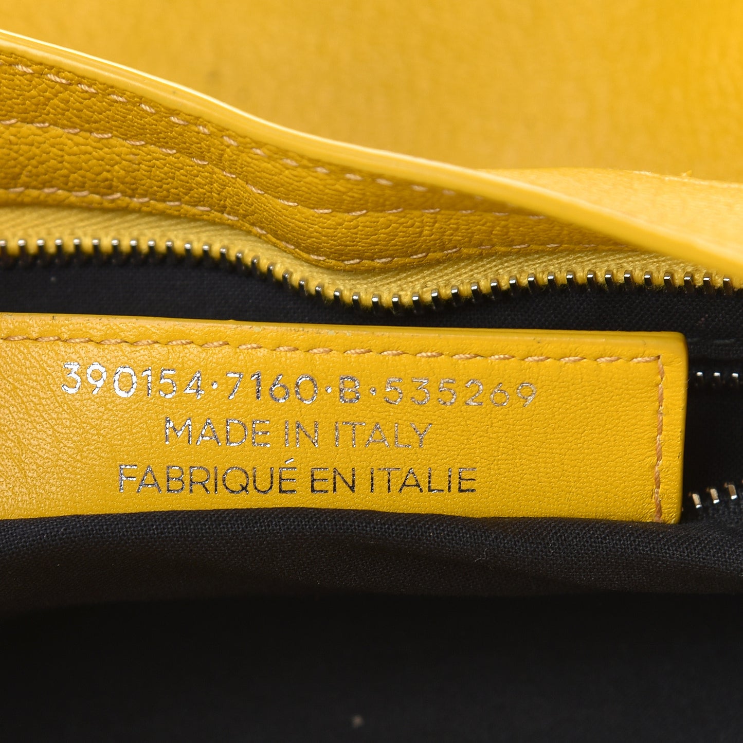 Chevre Silver Metallic Edge Hardware City Jaune Epi
