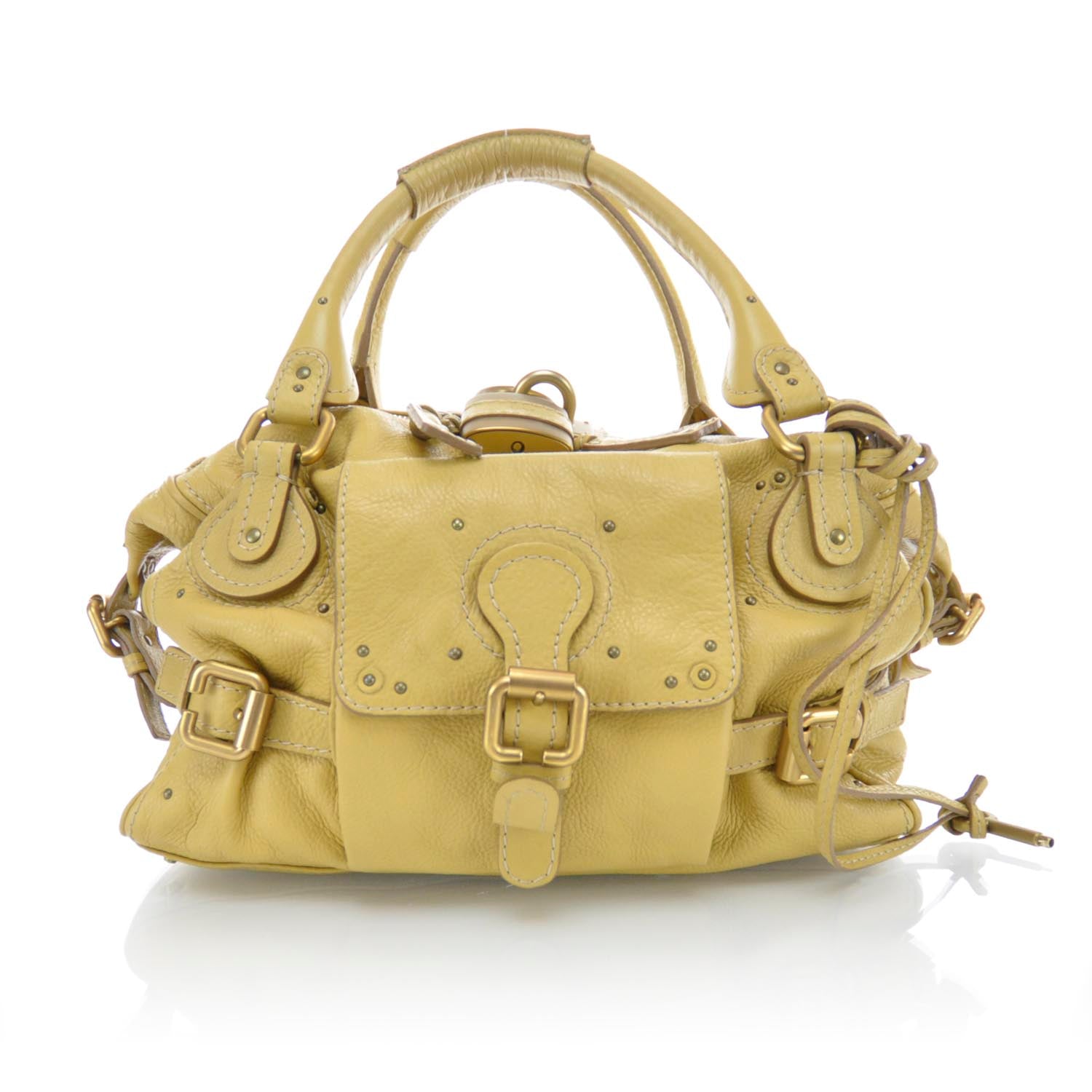 Chloe Leather Paddington Front Pocket Tote Maize Yellow 1 of 10